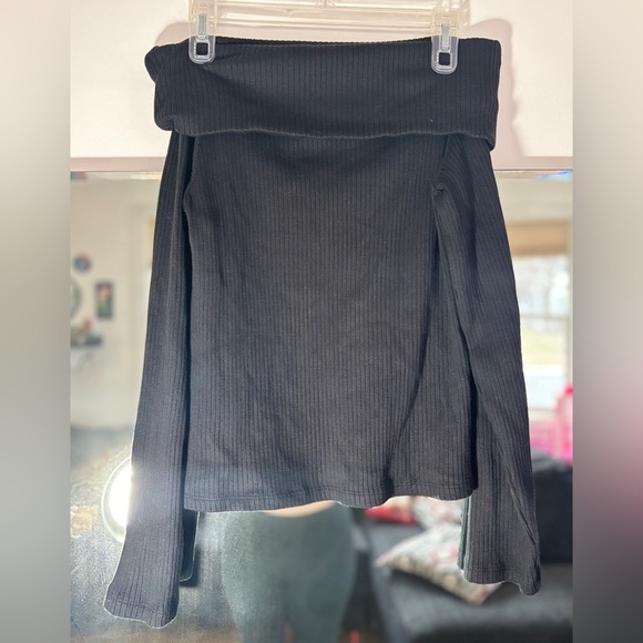 NWT Madewell Off Shoulder Top Black Womens Sz XL Classic Style Dress Up or Down - Picture 7 of 7